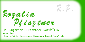 rozalia pfisztner business card